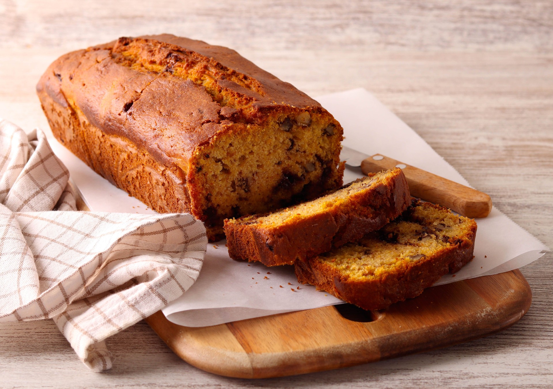 Chocolate and nut butternut bread